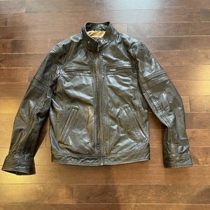 Danier Leather Moto Style Racer Jacket - Size M